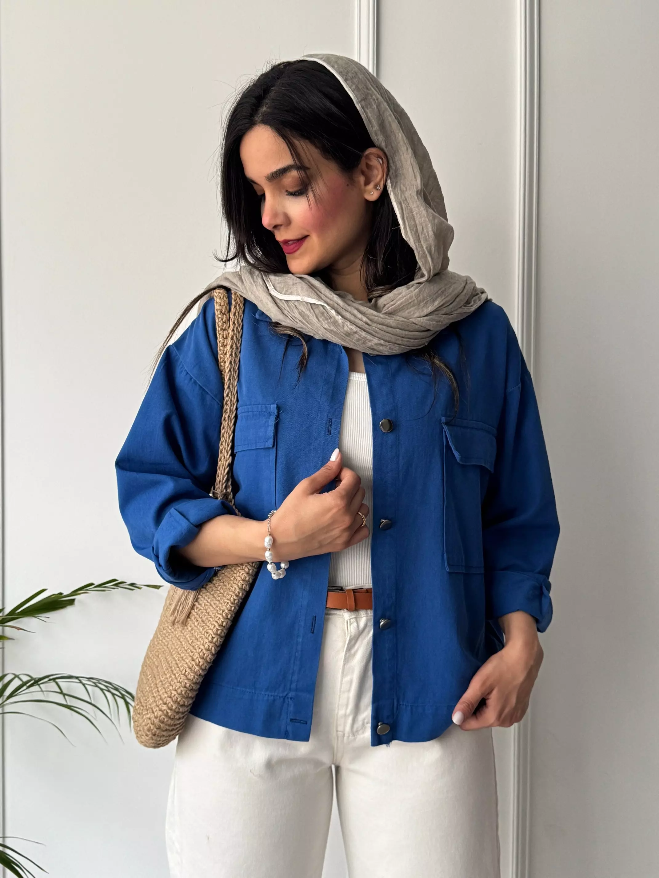 مانتو کتان یاسمین